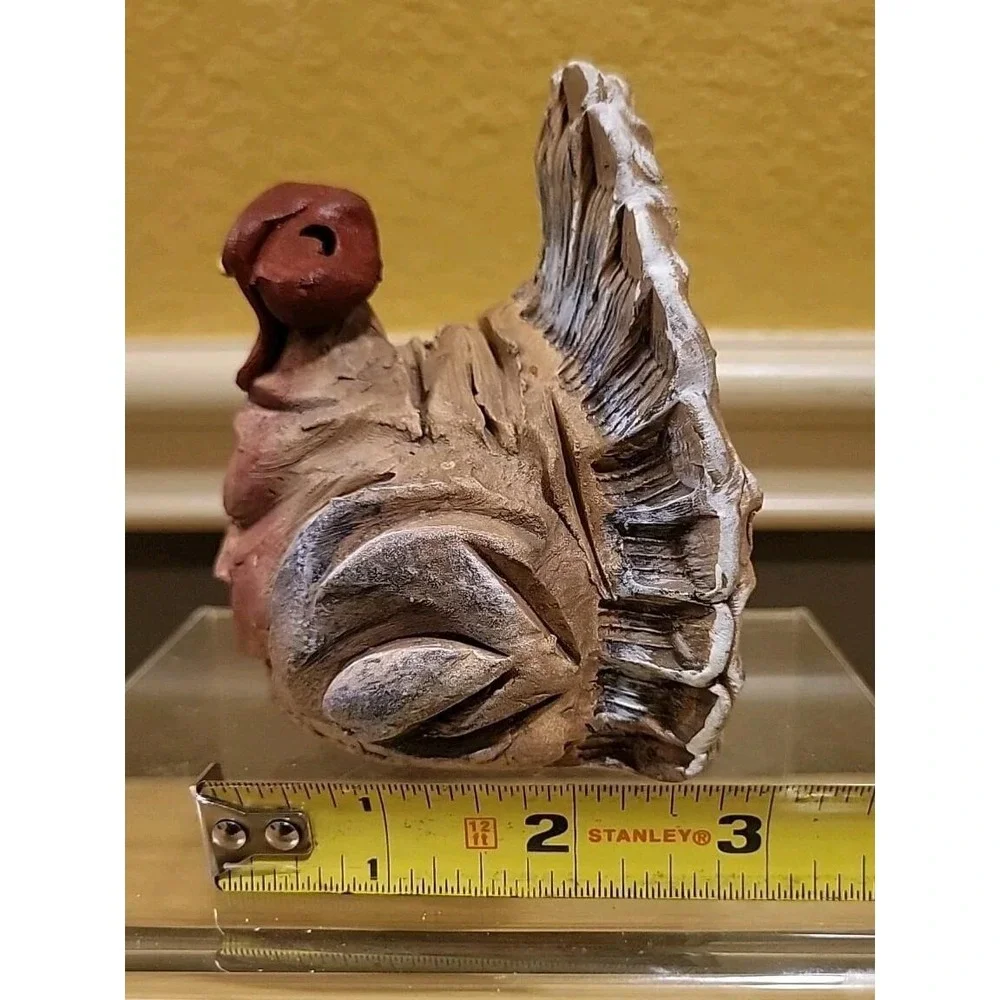 Vintage 1986 Whiterock Studio Clay Pottery Turkey Figurine Thanksgiving Decor